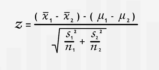 Z value for Comparing means